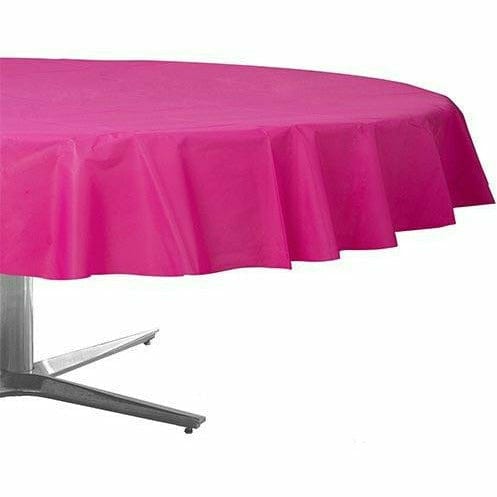 Bright Pink Plastic Table Cover Roll - Ultimate Party Super Stores