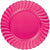 Amscan BASIC Bright Pink Premium Plastic Scalloped Dinner Plates 12ct