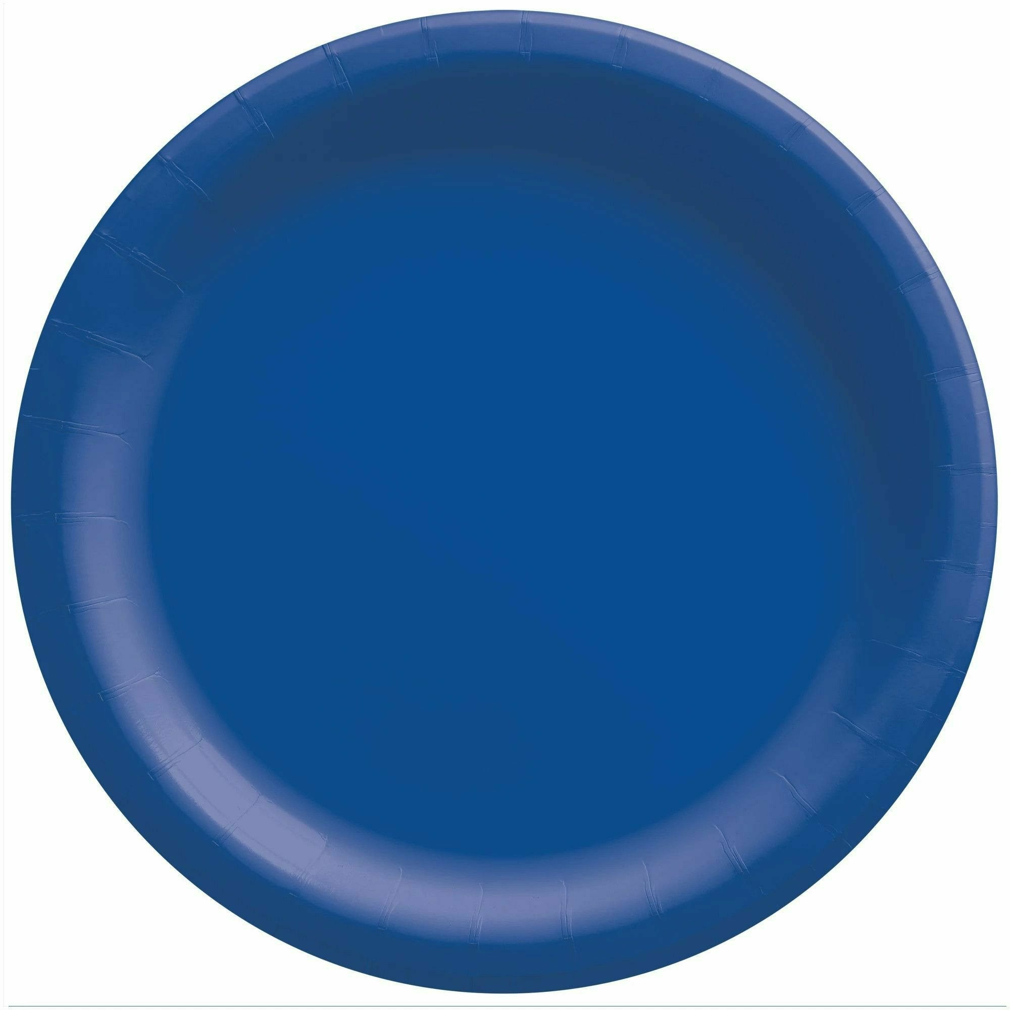 Amscan BASIC Bright Royal Blue - 6 3/4" Round Paper Plates, 50 Ct.