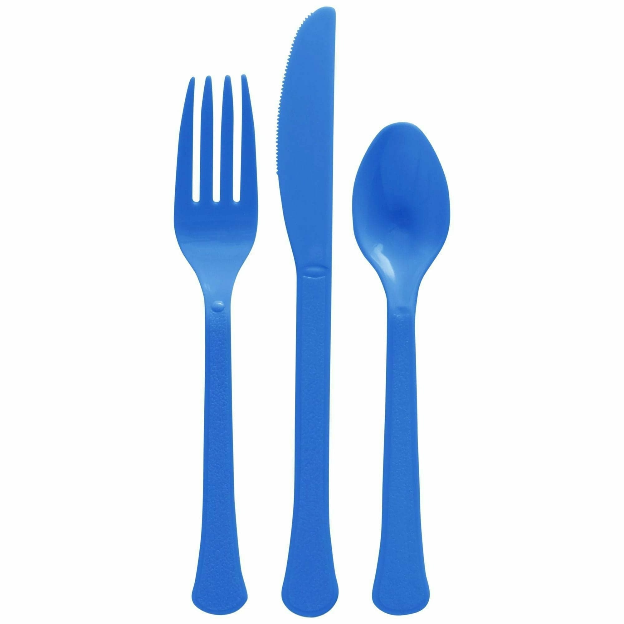 Amscan BASIC Bright Royal Blue - Boxed, Heavy Weight Cutlery Asst., 80 Ct.