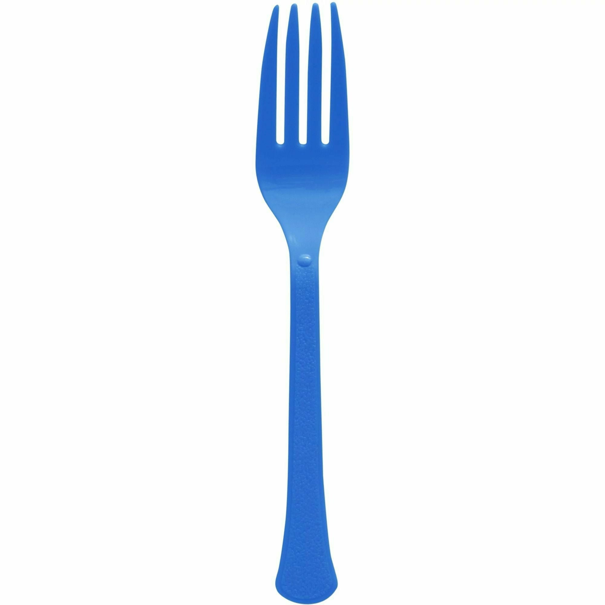 Amscan BASIC Bright Royal Blue - Boxed, Heavy Weight Forks, 20 Ct.