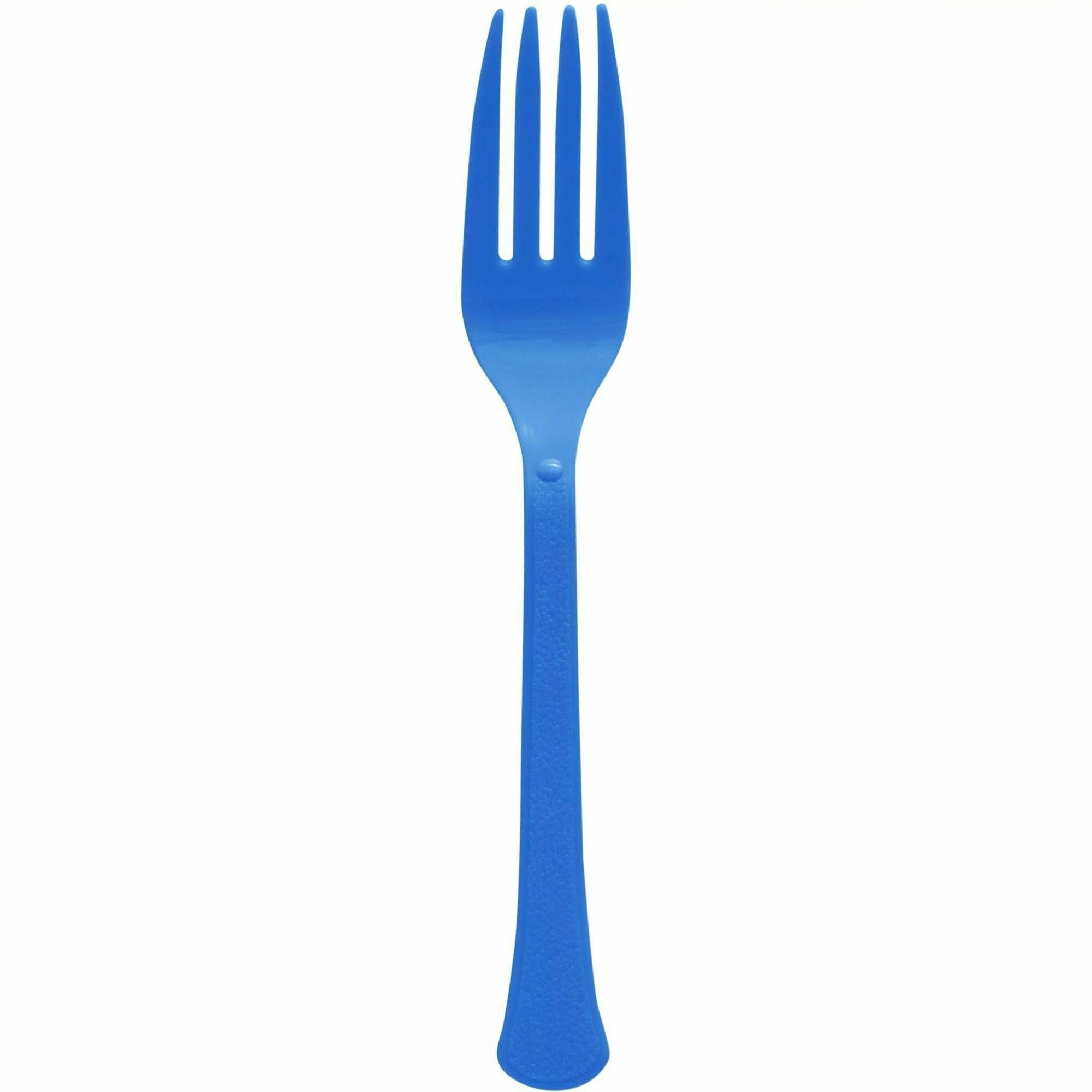 Amscan BASIC Bright Royal Blue - Boxed, Heavy Weight Forks, High Ct.