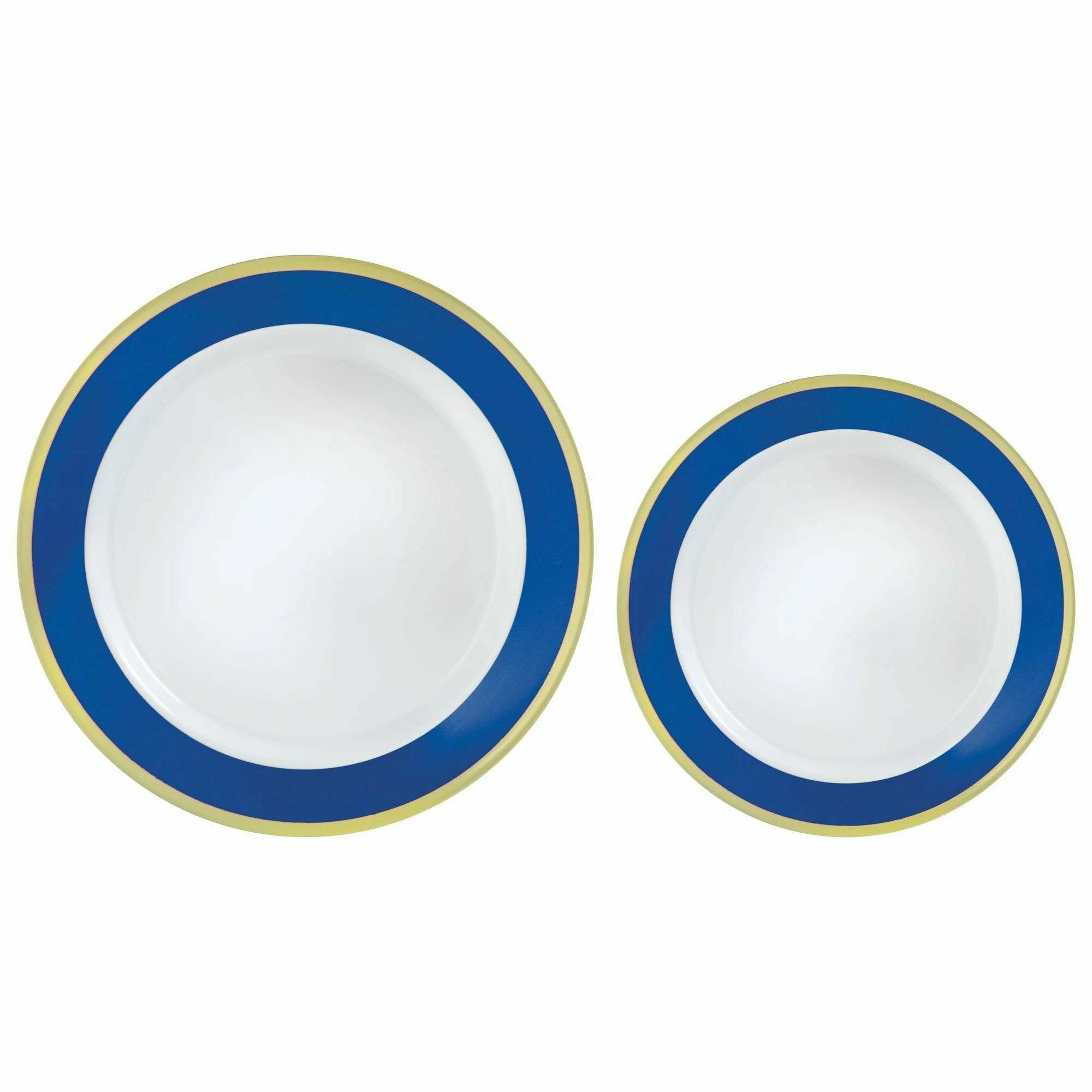 Amscan BASIC Bright Royal Blue - Multipack, Hot Stamped Plastic Border Plates