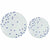 Amscan BASIC Bright Royal Blue/True Navy - Multipack, Hot Stamped Plastic Plates