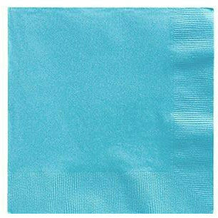 Amscan BASIC Caribbean Blue Beverage Napkins 50ct