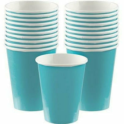 Amscan BASIC Caribbean Blue Paper Cups 20ct