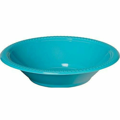 Amscan BASIC Caribbean Blue Plastic Bowls 20ct
