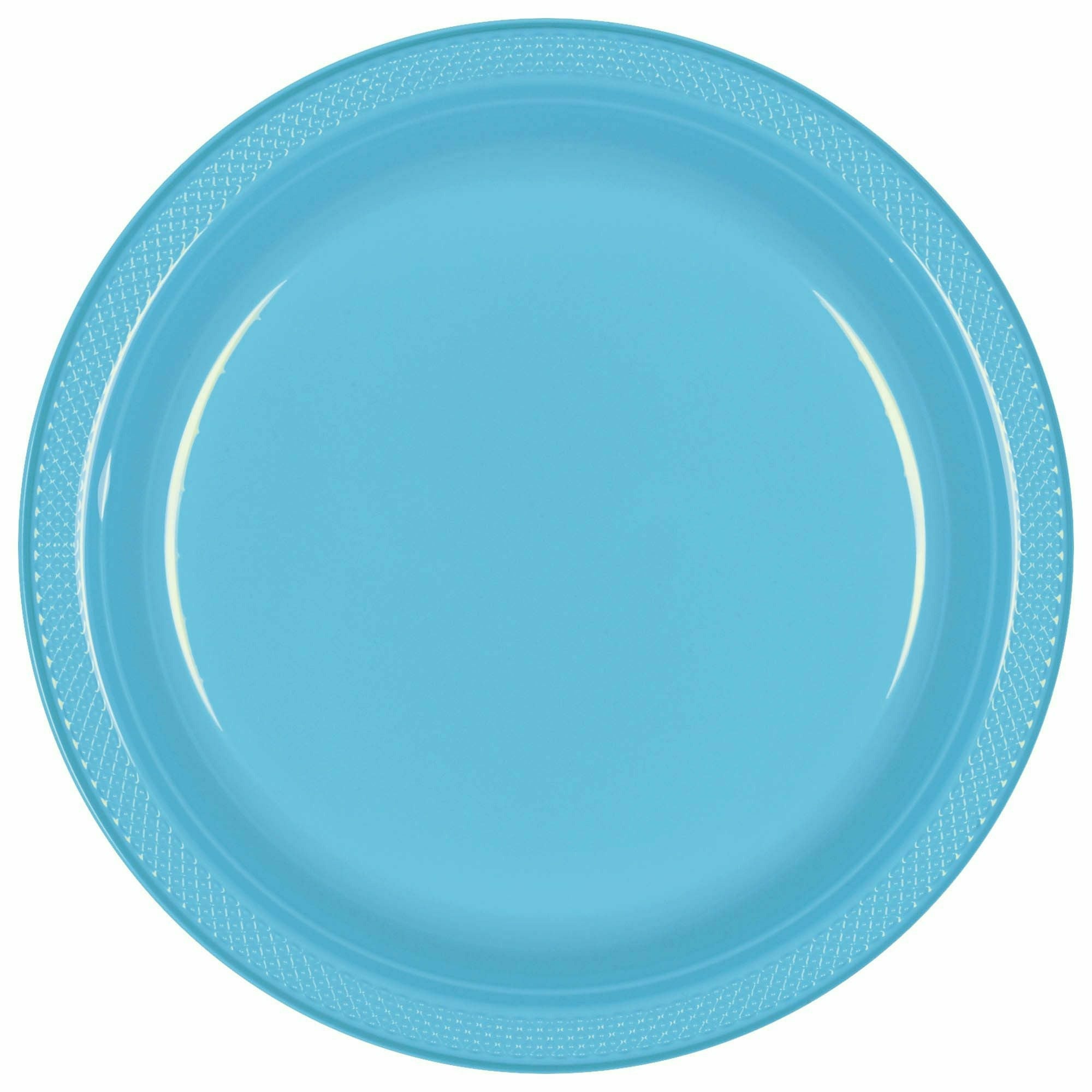 Amscan BASIC Caribbean Blue Plastic Plates