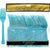 Amscan BASIC Caribbean Blue Premium Plastic Forks 48ct
