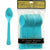 Amscan BASIC Caribbean Blue Premium Plastic Spoons 20ct