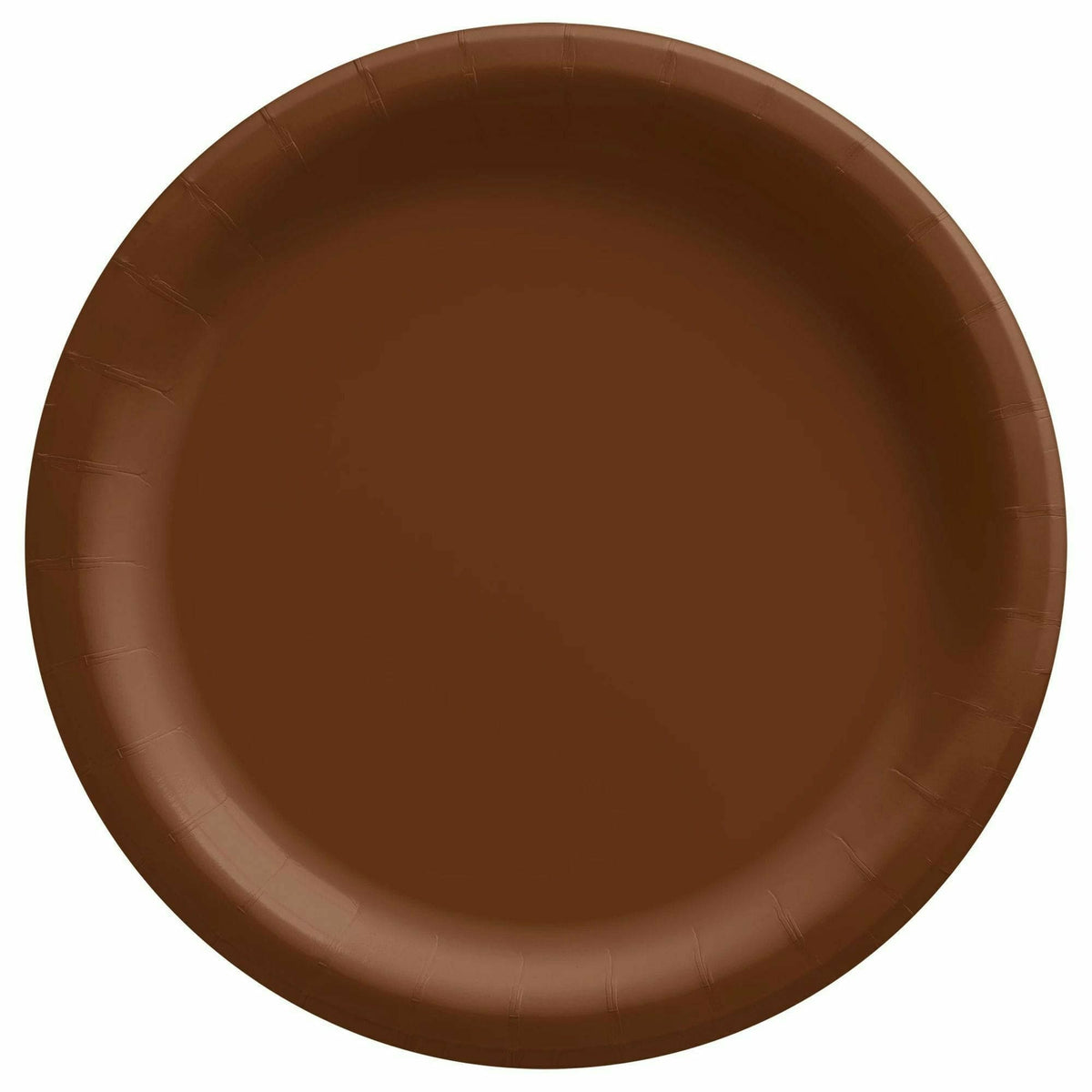 Amscan BASIC Chocolate Brown - 6 3/4&quot; Round Paper Plates, 20 Ct.