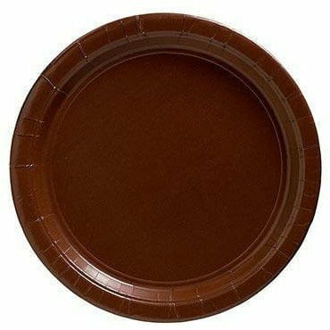 Amscan BASIC Chocolate Brown Paper Dessert Plates 20ct