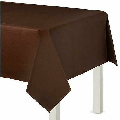 Amscan BASIC Chocolate Brown Plastic Table Cover 54x108