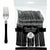 Amscan BASIC Classic Silver & Black Premium Plastic Forks 20ct