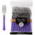 Amscan BASIC Classic Silver & Purple Premium Plastic Forks 20ct