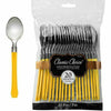 Amscan BASIC Classic Silver & Sunshine Yellow Premium Plastic Spoons 20ct