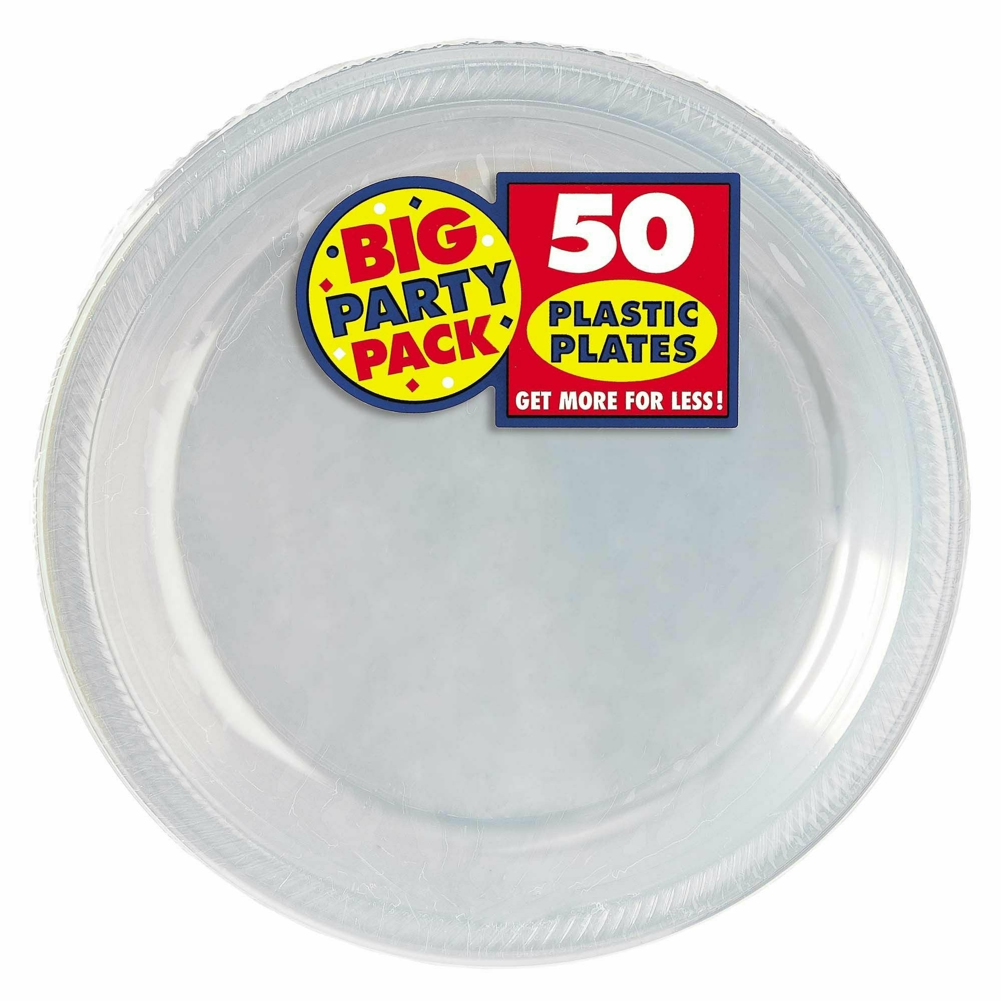 Amscan BASIC Clear Big Party Pack Plastic Plates