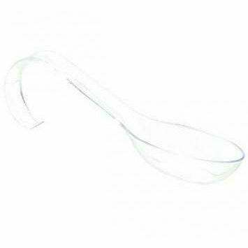 Amscan BASIC Clear Plastic Mini Curved Spoons 5in 10ct
