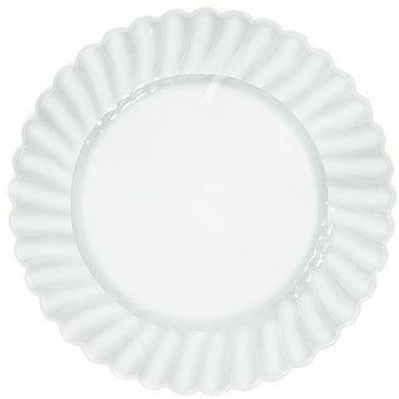 Amscan BASIC CLEAR Premium Plastic Scalloped Lunch Plates 12ct