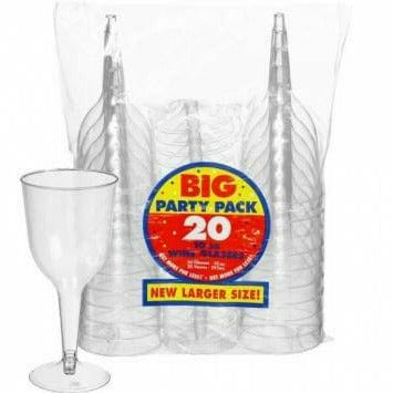 Amscan BASIC CLEAR WINE GLASSES 10 OZ