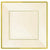 Amscan BASIC Cream Gold-Trimmed Premium Plastic Square Dessert Plates 8ct