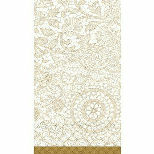 Amscan BASIC Delicate Lace Guest Towels 16ct