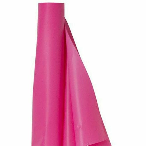 Amscan BASIC Extra-Long Bright Pink Plastic Table Cover Roll
