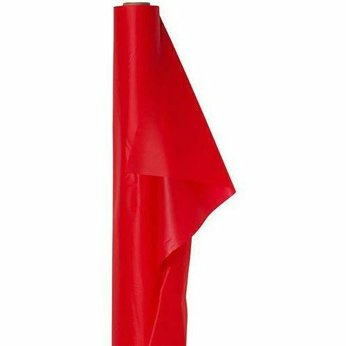 Amscan BASIC Extra-Long Red Plastic Table Cover Roll