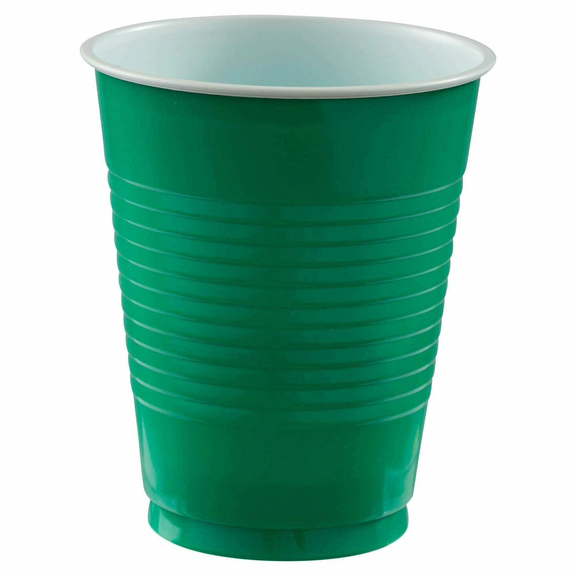 Amscan BASIC Festive Green - 18 oz. Plastic Cups, 20 Ct.