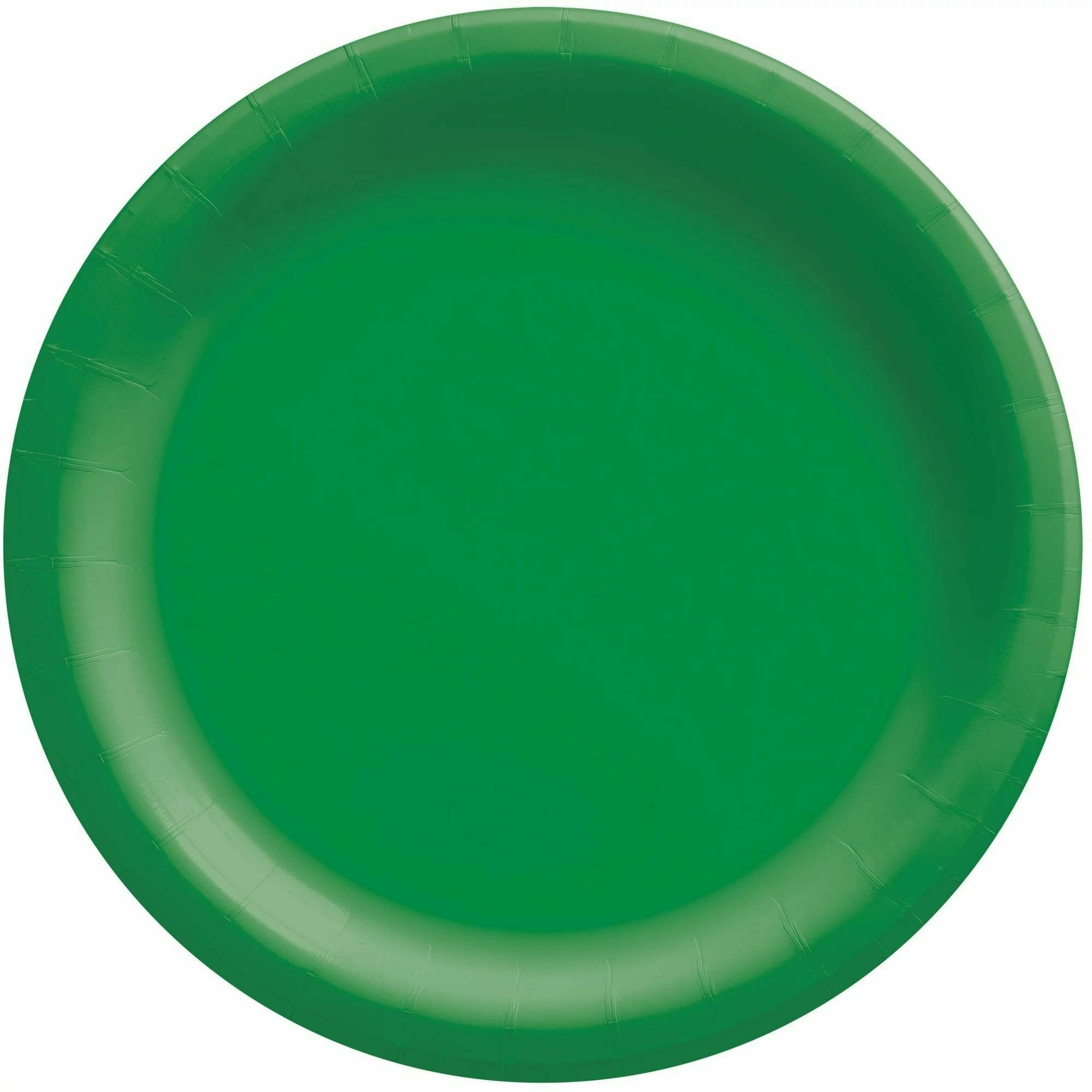 Amscan BASIC Festive Green - 8 1/2" Round Paper Plates, 50 Ct.