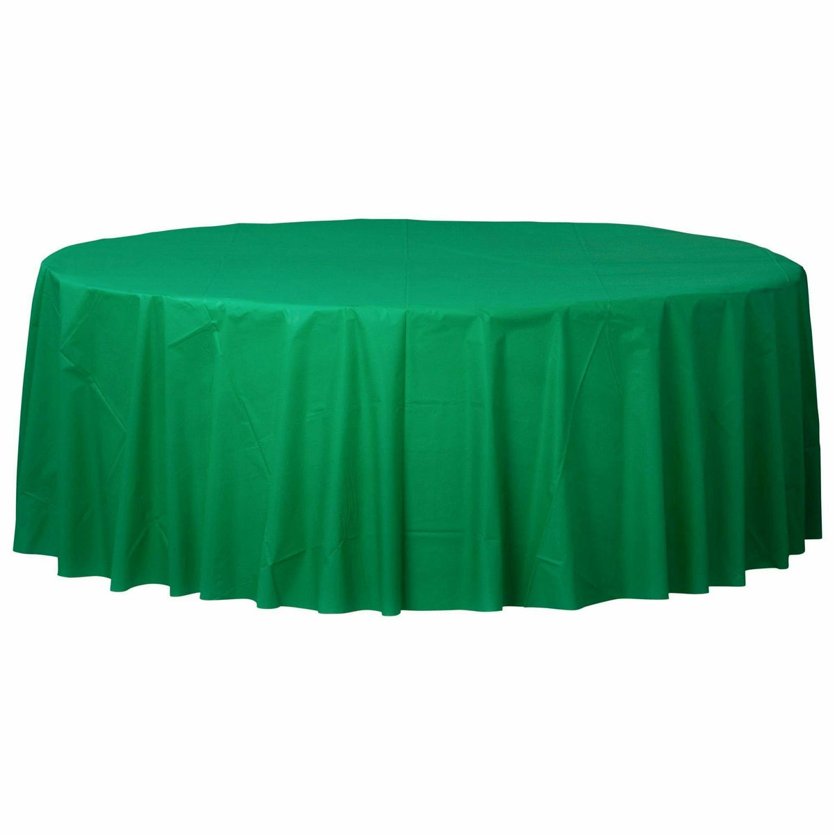 Amscan BASIC Festive Green - 84&quot; Round Plastic Table Cover