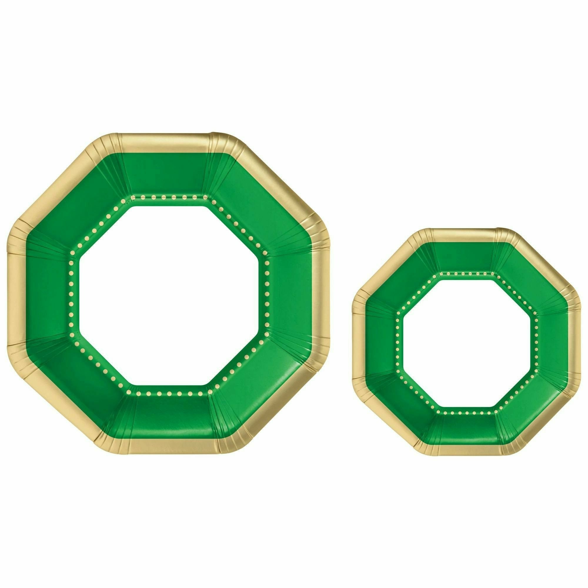Amscan BASIC Festive Green - Multipack, Premium Paper Plates