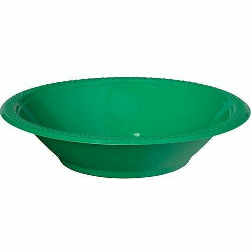 Amscan BASIC Festive Green Plastic Bowls 20ct