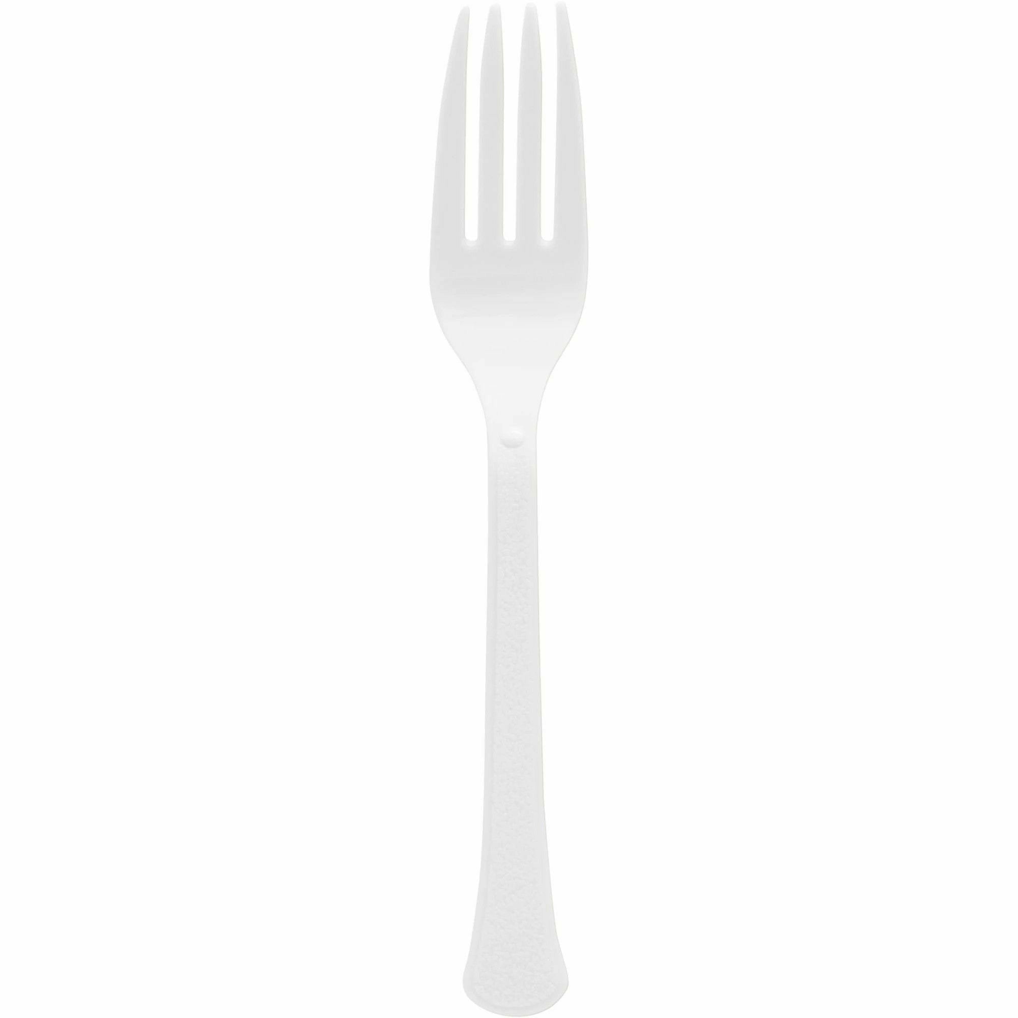 Amscan BASIC Frosted White - Boxed, Heavy Weight Forks, 20 Ct.