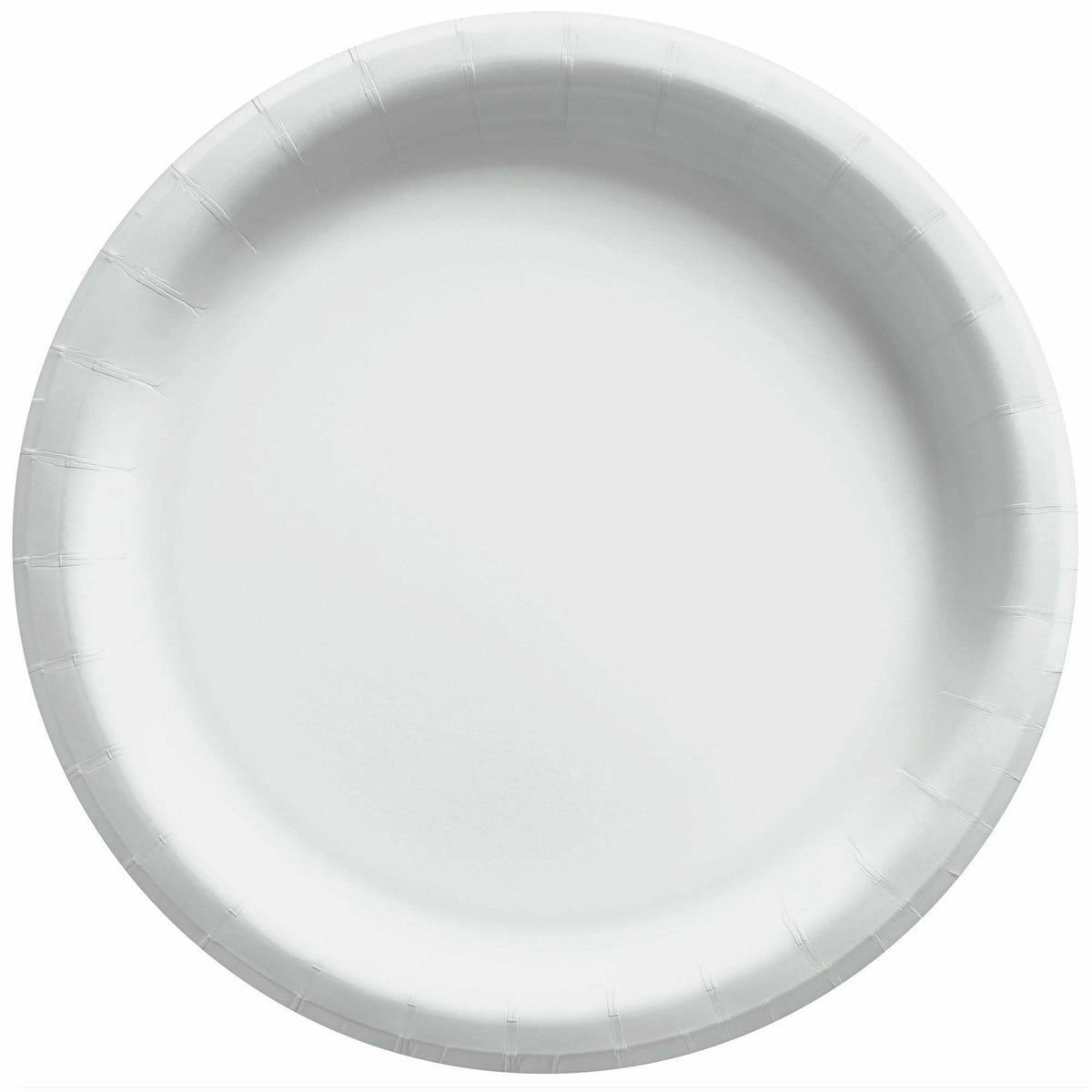 Amscan BASIC Frosty White - 6 3/4&quot; Round Paper Plates, 20 Ct.