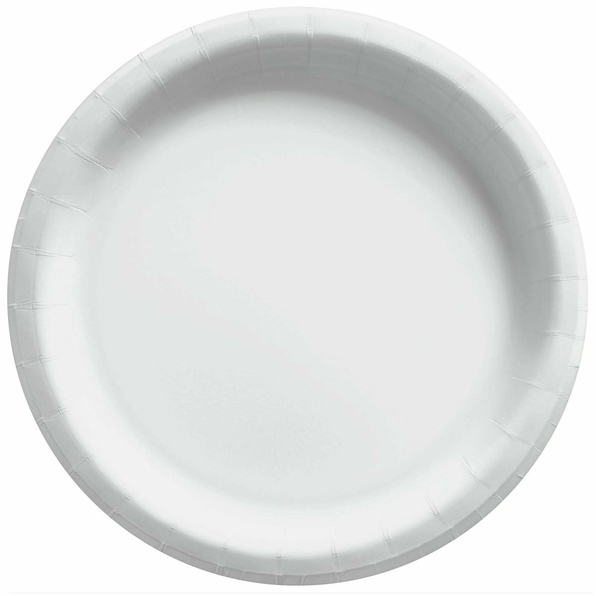 Amscan BASIC Frosty White - 8 1/2&quot; Round Paper Plates, 50 Ct.