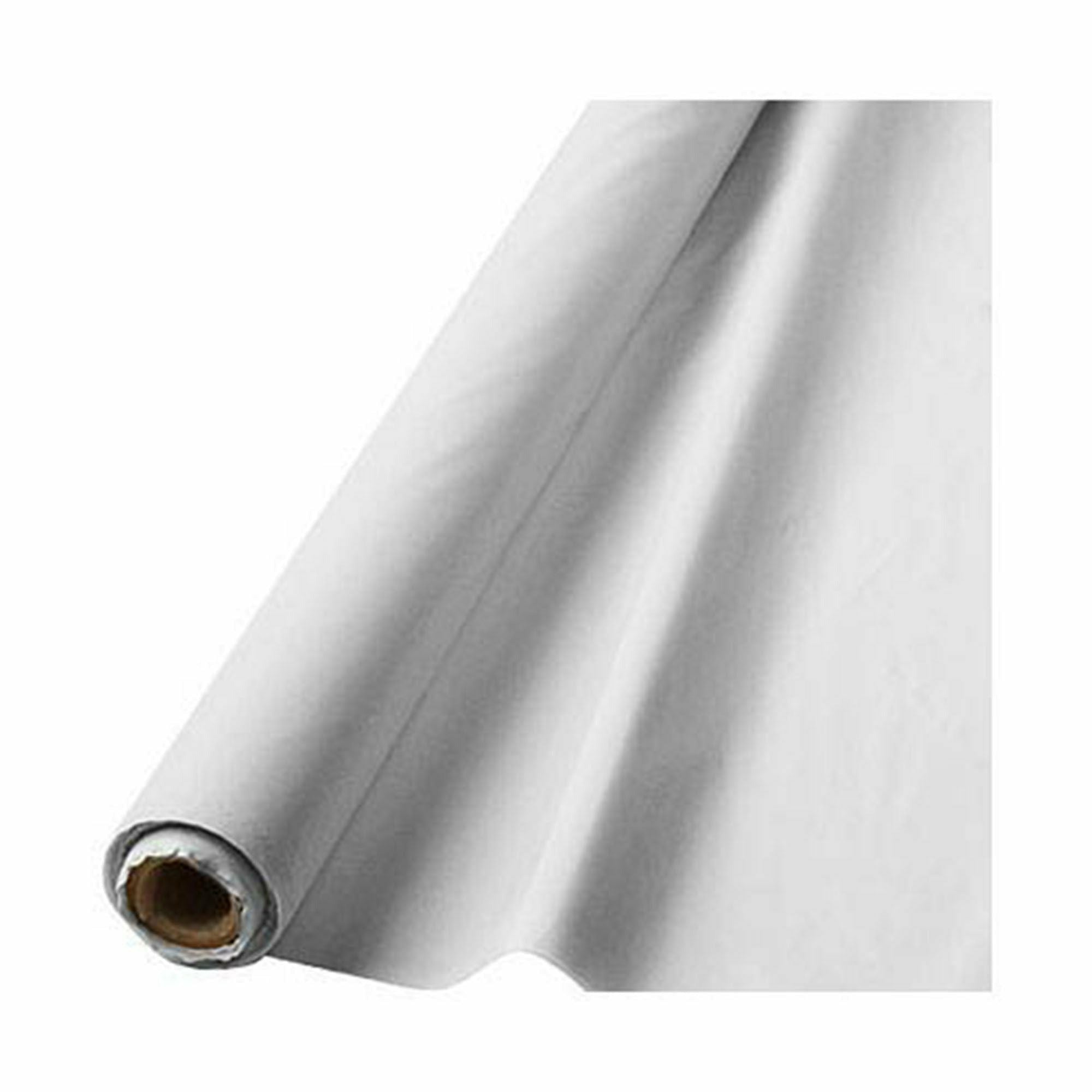 Amscan BASIC Frosty White Plastic Table Cover Roll