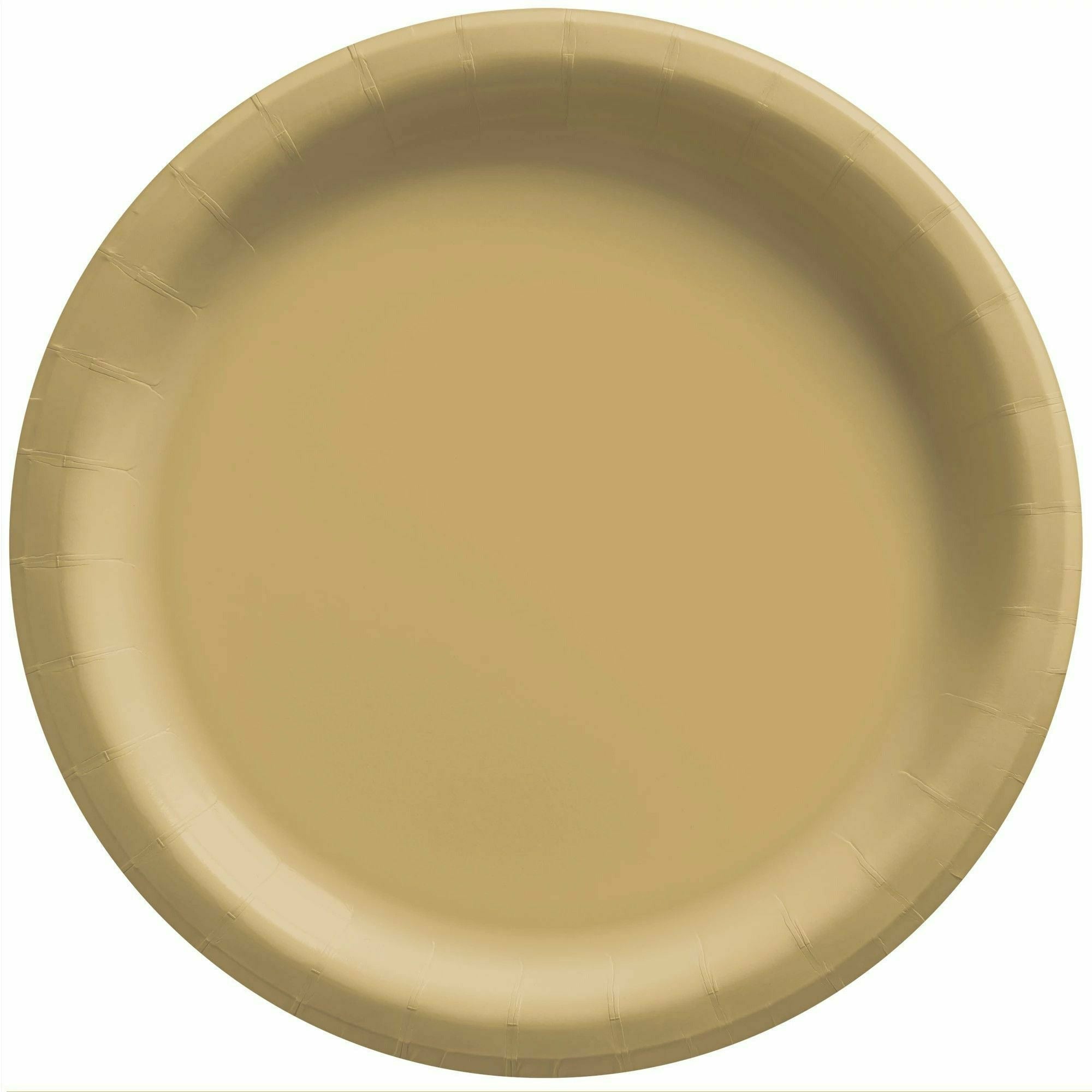Amscan BASIC Gold - 10" Paper Lunch Plates 20ct