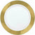 Amscan BASIC Gold Border Premium Plastic Lunch Plates 10ct