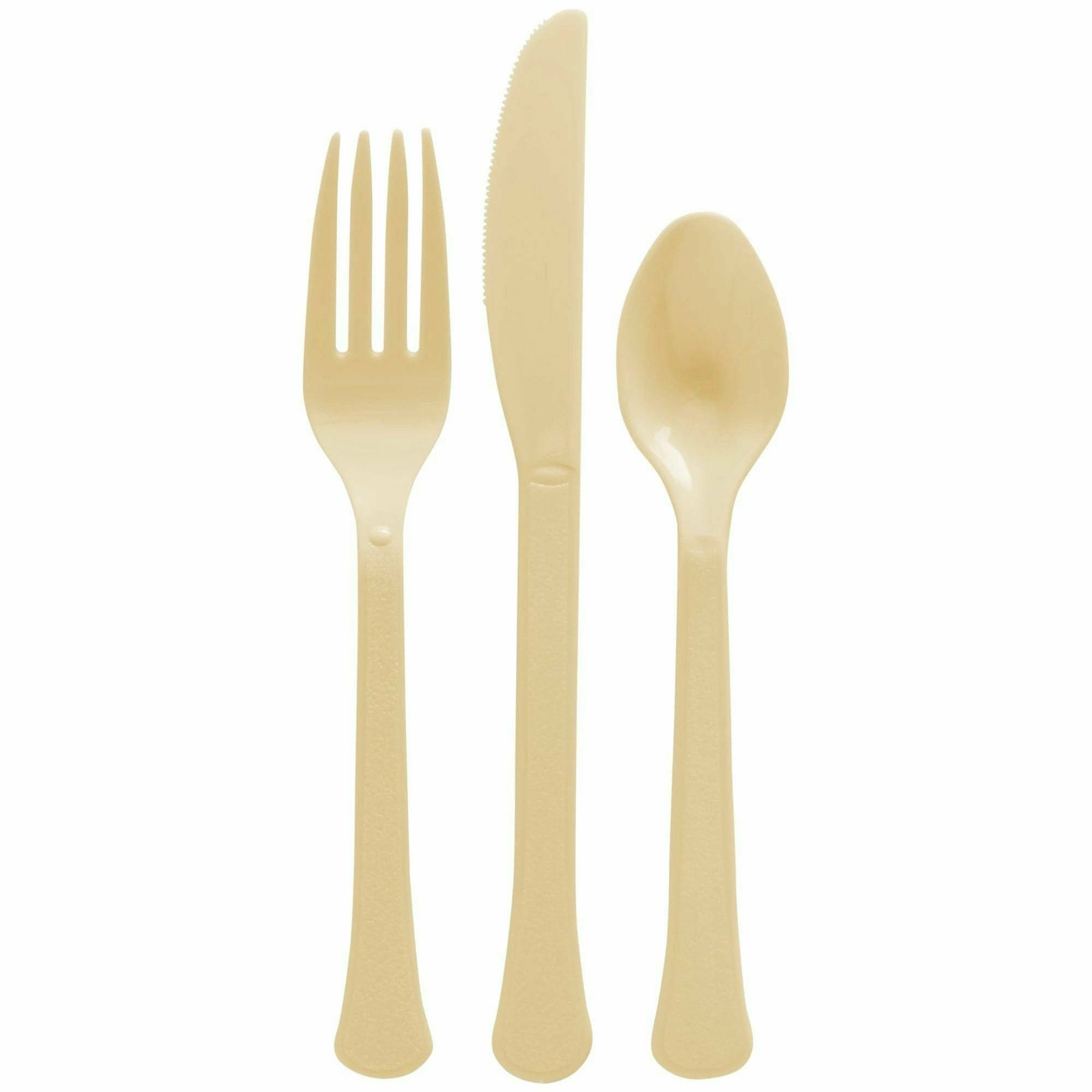 Amscan BASIC Gold - Boxed, Heavy Weight Cutlery Asst., 80 Ct.