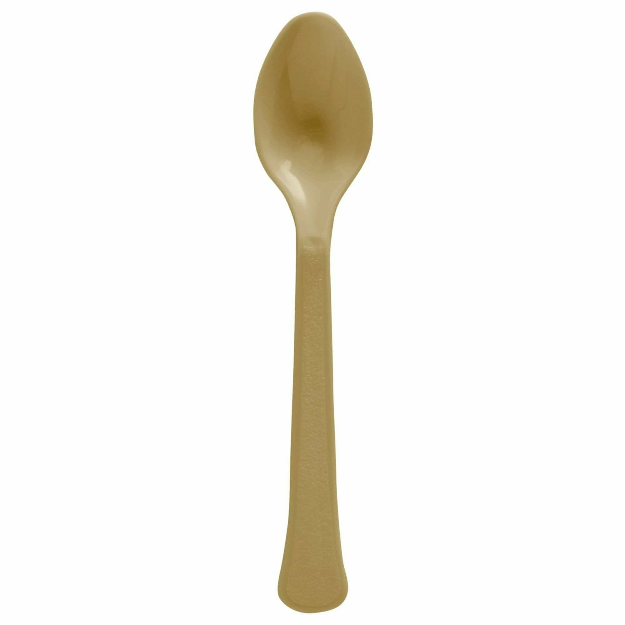 Amscan BASIC Gold - Boxed, Heavy Weight Spoons, High Ct.