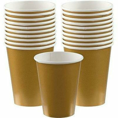 Amscan BASIC Gold Paper Cups 20ct