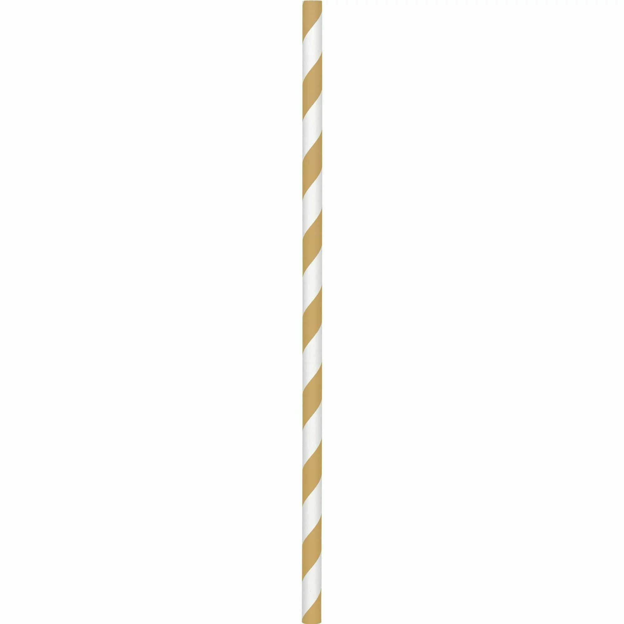 Amscan BASIC Gold - Paper Straws