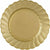 Amscan BASIC Gold Premium Plastic Scalloped Dinner Plates 12ct