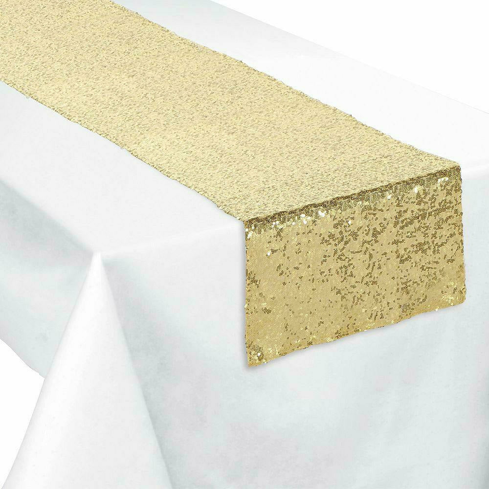 Amscan BASIC Gold Sequin Table Runner