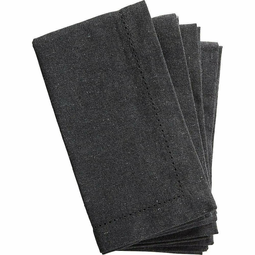 Amscan BASIC Gray Premium Fabric Napkins 4ct