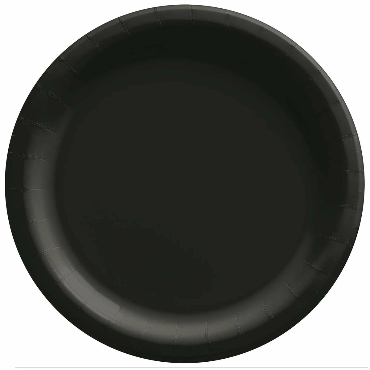 Amscan BASIC Jet Black - 6 3/4&quot; Round Paper Plates, 20 Ct.