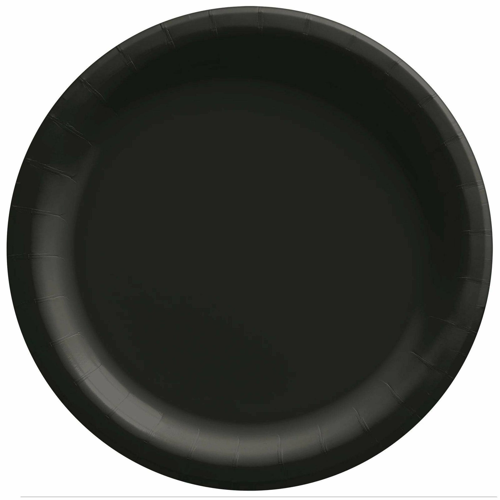 Amscan BASIC Jet Black - 6 3/4" Round Paper Plates, 20 Ct.