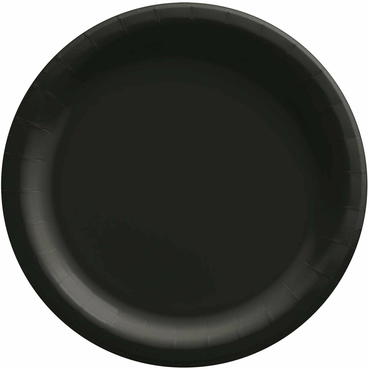 Amscan BASIC Jet Black - 6 3/4&quot; Round Paper Plates, 50 Ct.