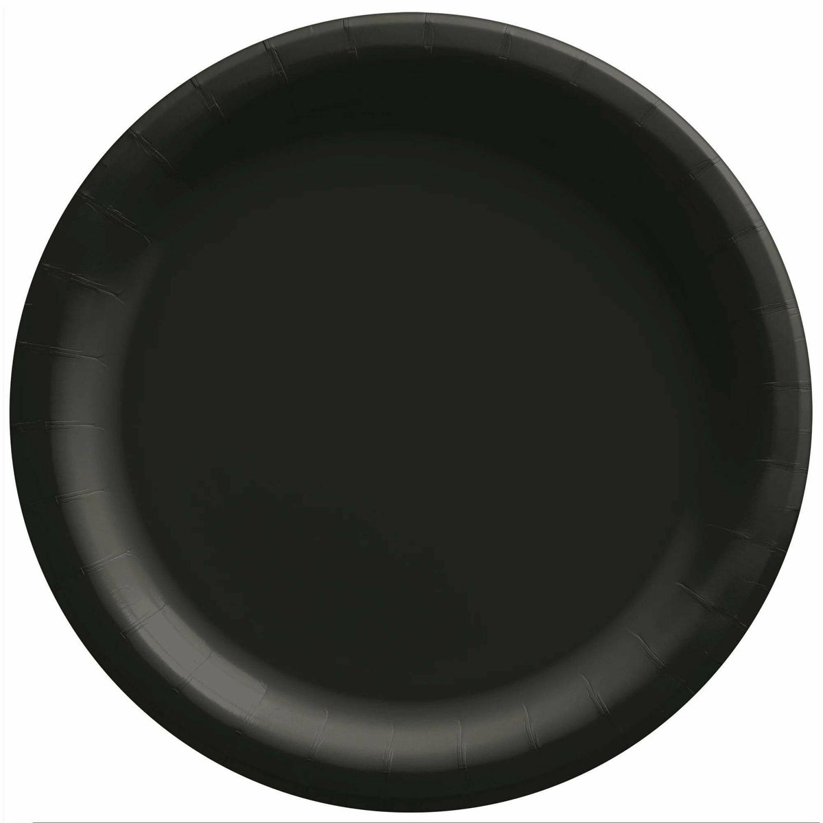 Amscan BASIC Jet Black - 8 1/2&quot; Round Paper Plates, 20 Ct.